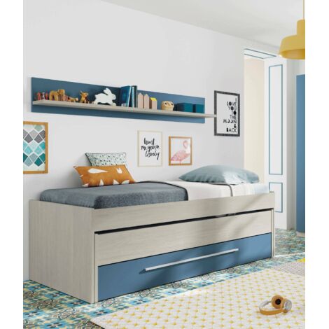 Dmora Lit solitaire Sunnyvale, Cadre de lit pour chambre, Lit simple ...