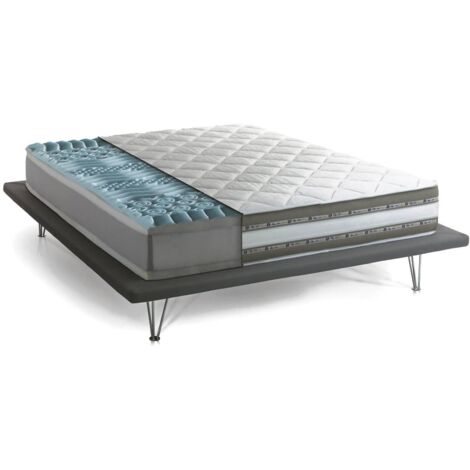 Talamo Italia Matelas simple Odessa, Matelas déhoussable en Memory Foam et Gel Waterfoam, 100% Made in Italy, Anti-acarien et hypoallergénique, Cm 90x200 h27, avec emballage renforcé (1/5)