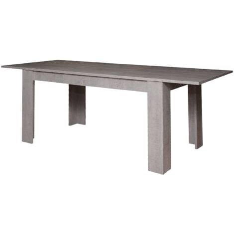 Dmora Table de salle à manger extensible, Console extensible, Table moderne avec rallonges, 160 / 220x88h80 cm, Couleur ciment