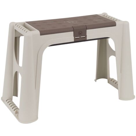 Dmora Banc polyvalent avec un compartiment porte-outils en polypropylène, banc avec siège et boîte à conteneurs, 100% Made in Italy,58x29h37 cm, couleur anthracite (1/4)