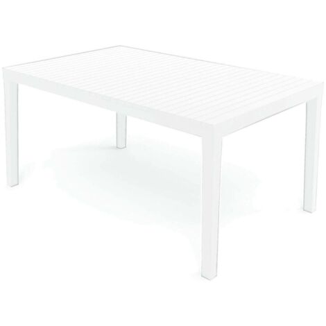Dmora Rattan d'extérieur Susa, rectangulaire manger, table de jardin extensible, 100% fabriquée