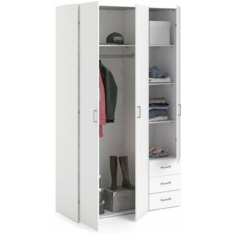 Armoire polyvalente grande - Blanc 49,5x200,4h cm (1/5)