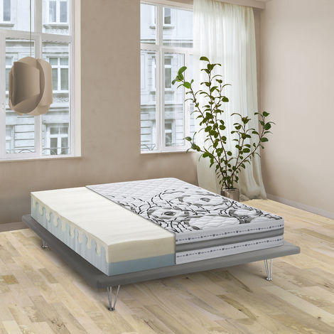 Talamo Italia Matelas simple Serafina, Matelas en mousse mémoire et Waterfoam, 100% Made in Italy, Anti-acarien et hypoallergénique, Cm 80x190h22, avec emballage renforcé (1/5)