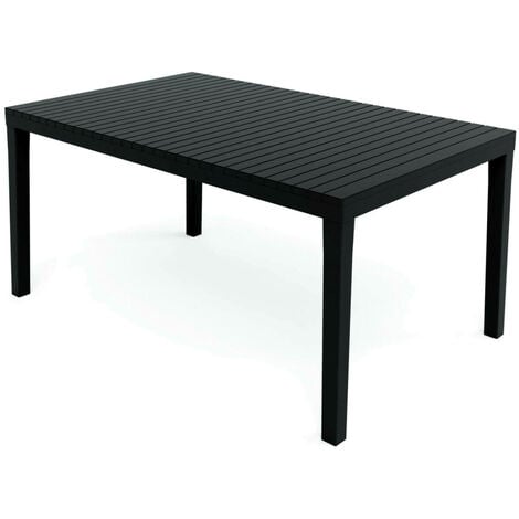 Dmora - Table d'extérieur Dmica, Table à manger rectangulaire extensible, Table de jardin extensible, 100% Made in Italy, 150x90h72 cm, Anthracite