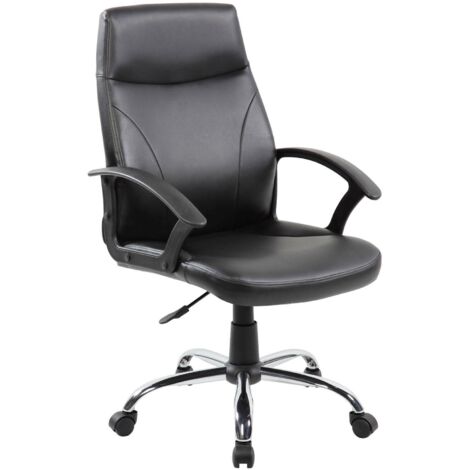 Chaise à Roulettes - Fauteuil de Bureau Noir (1/3)