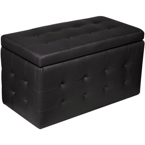 CASA TESSILE Pouf conteneur éco-Cuir Rotondo - Bianco