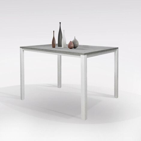 Dmora Table De Salle à Manger Extensible Fabriqué En Italie Table Moderne  Avec Rallonges Console Extensible Couleur Blanc Brillant 160/210X90H75 Cm  Blanc