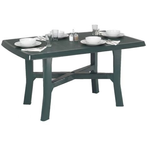 Table D'Extérieur Dmora Maratea Rectangulaire 150x90x72cm - Table Jardin Polyvalente 100% Made In Italy Anthracite