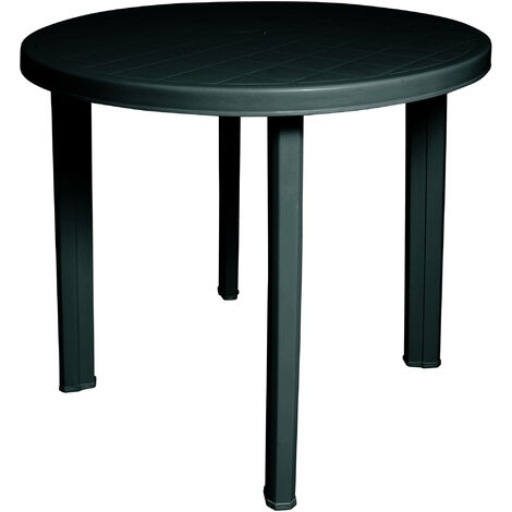 Dmora Table d'extérieur ronde, Made in Italy, 90x90x72 cm, couleur Vert (1/3)