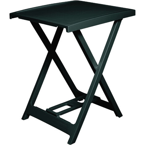 Table d'extérieur Ohatchee, 2 places, Table fixe Made in Italy, longueur max 50 cm, 60x47x65h cm Vert (1/3)