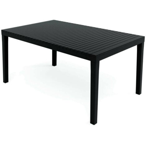 Dmora - Table d'extérieur Susa, Table à manger rectangulaire extensible, Table de jardin extensible, 100% Made in Italy, 150x90h72 cm, Anthracite
