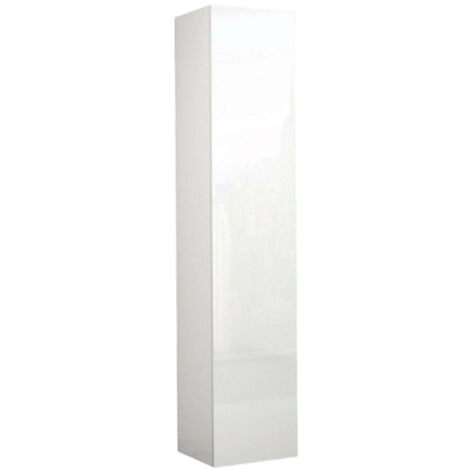 Dmora - Armoire polyvalente 1 porte Zenone, Armoire polyvalente avec 1 porte, Armoire multifonctionnelle, 45x35h190 cm, Blanc, avec emballage renforcé (1/5)