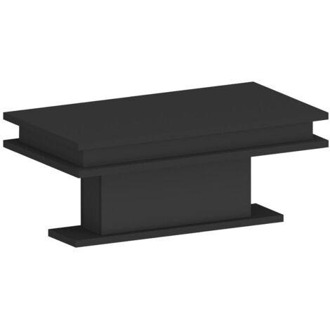 Dmora Table Basse Extérieur Faenza Anthracite - Table Conteneur Effet Rotin 53x53x40 Cm Made In Italy