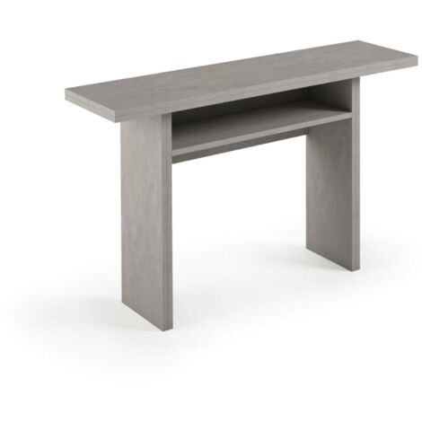 Dmora – Table extensible en ciment 120x70h75 cm – Ouverture pliante – Résistante aux chocs et rayures – Pour cuisine et salon (1/4)