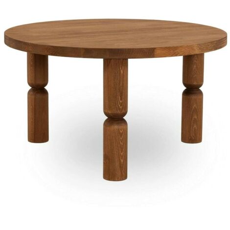 Dmora - Table basse Vesta, Table basse, Porte-revues pour canapé, Etagère de salon, 70x70h40 cm, Chêne, avec emballage renforcé (1/5)