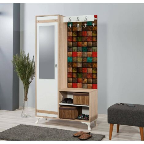 Dmora - Meuble D'entrée Castor, Crochet D'entrée, Composition Pour L'atrium, Console De