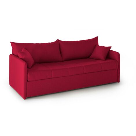 Canapé-lit 3 places Avellana, déhoussable, lavable Made in Italy, 86x205 cm noir (1/5)