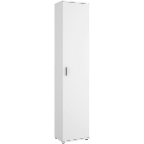 Dmora – Armoire murale de salle de bain 1 porte – Dimensions 39x35x190 cm – Étagères réglables – Panneau mélaminé résistant aux chocs - 39x35h190