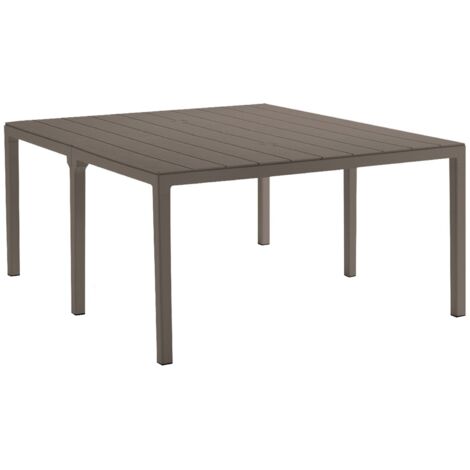 Table d'extérieur Campana, 12 places, mécanisme extensible multiposition Made in Italy, 86x292x74h cm Gris Taupe