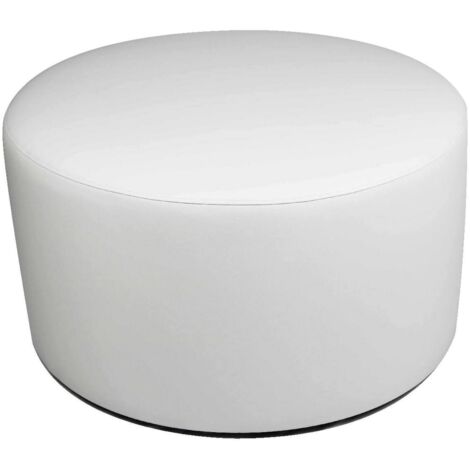 Pouf Anacapri, Forme Cylindrique, Charge 90 kg Made in Italy, 79x79x42h cm Blanc (1/3)