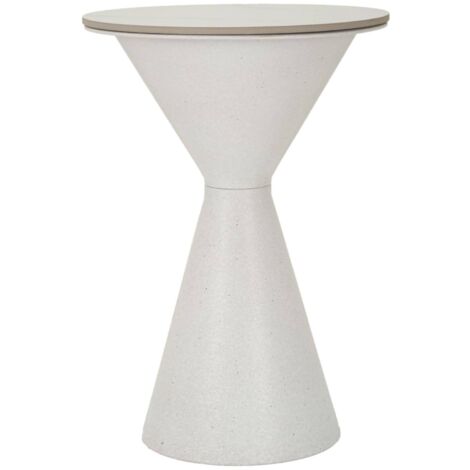 Table basse Daunia, porte-revues, forme conique, 44x44x63h cm blanc (1/5)