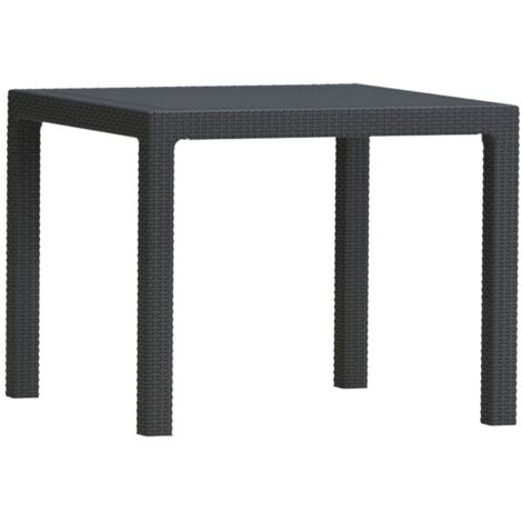 Table d'extérieur Terrace, 4 places, résistant aux UV, 95x95x74,5h cm, noir anthracite (1/4)