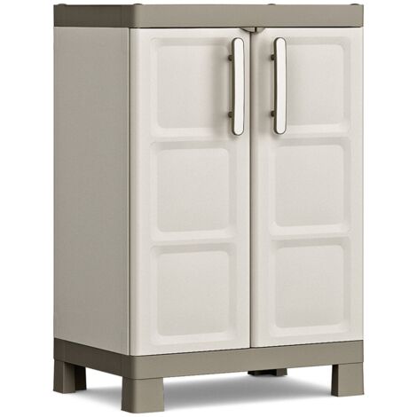 Armoire Extérieure Strathmore, Meuble de Jardin 2 Étagères, Imperméable Made in Italy, 45x65x97h cm Brun Sable