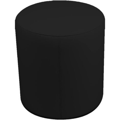 Pouf Lisbonne, Forme Cylindrique, Charge 90 kg Fabriqué en Italie, 40x40x42h cm Noir (1/3)