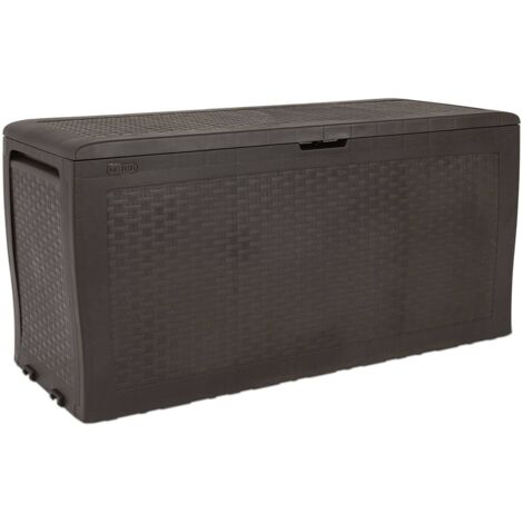 Coffre Outdoor Kingston, Imperméable, Fermeture Cadenas, 44.7x116.4x57h cm Marron (1/3)