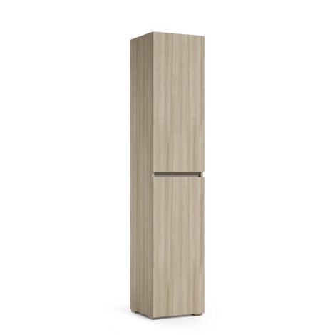 Dmora - Armoire polyvalente en bouleau avec 2 portes, Étagère à chaussures avec étagères réglables, Armoire à chaussures avec 2 portes, 100% Made in Italy, 45x37h195 cm, Olmo (1/4)