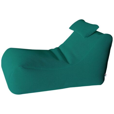 Pouf Мiнck, Forme Sac, Poids Supporté 90 kg Made in Italy, 120x70x65h cm Vert (1/4)