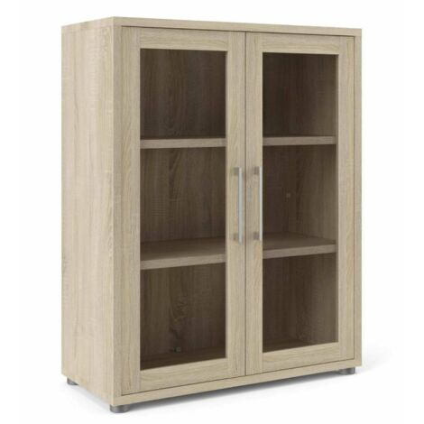 Crédence Ampezzo, Buffet 2 Étagères, 2 Portes, 40x89x113h cm Chêne Marron (1/3)