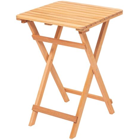 Table extérieur Stregna, 2 places, table pliante, 50x50x72h cm marron (1/4)