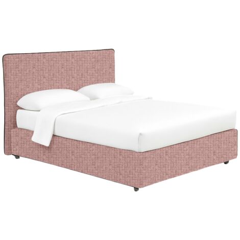 Lit 120x190 Altrincham, Déhoussable, Coffre Made in Italy, Rose (1/4)
