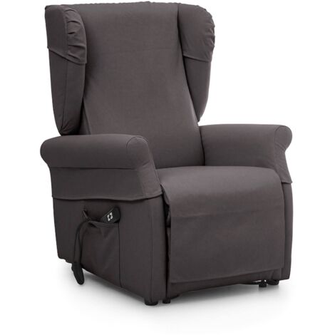 Fauteuil Dromanzin, Déhoussable, Inclinable Made in Italy, Blanc (1/5)