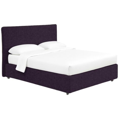 Lit double Tipton, déhoussable, avec rangement, Made in Italy, Violet (1/4)