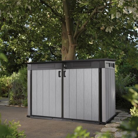 Coffre en résine KETER OAKLAND BROSSIUM - 2100 L - Gris