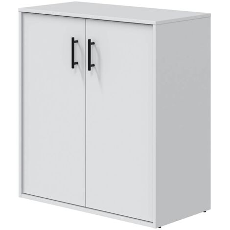 Armoire Multi-Usages 2 Portes Senorbi, 1 Étagère, 2 Portes, 40x88h cm Blanc (1/5)