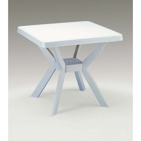 Table de jardin carrée en polypropylène – Résistante aux UV – Dimensions 79x79x72 cm – Pliable et légère pour un rangement facile