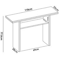 Table à Manger Extensible Dmora Table U00e0 Rallonge Garland, Table Extensible Avec Ouverture De Livre, Table Console Console Extensible Salle A Manger