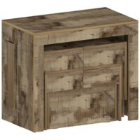 Dmora – Ensemble table et chaises extensibles 100% Made in Italy – Console et 2 bancs – Dimensions 66x25h45 cm – Érable résistant aux chocs