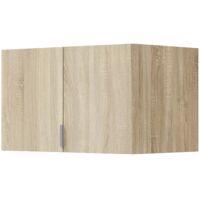 Armoire polyvalente 2 portes Carre, une tablette, 2 portes, 51x49h cm Chêne marron