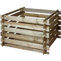 Cémonjardin – Composteur en bois 650L – Montage facile par emboîtement – Aération optimale entre lames – Pour compostage efficace