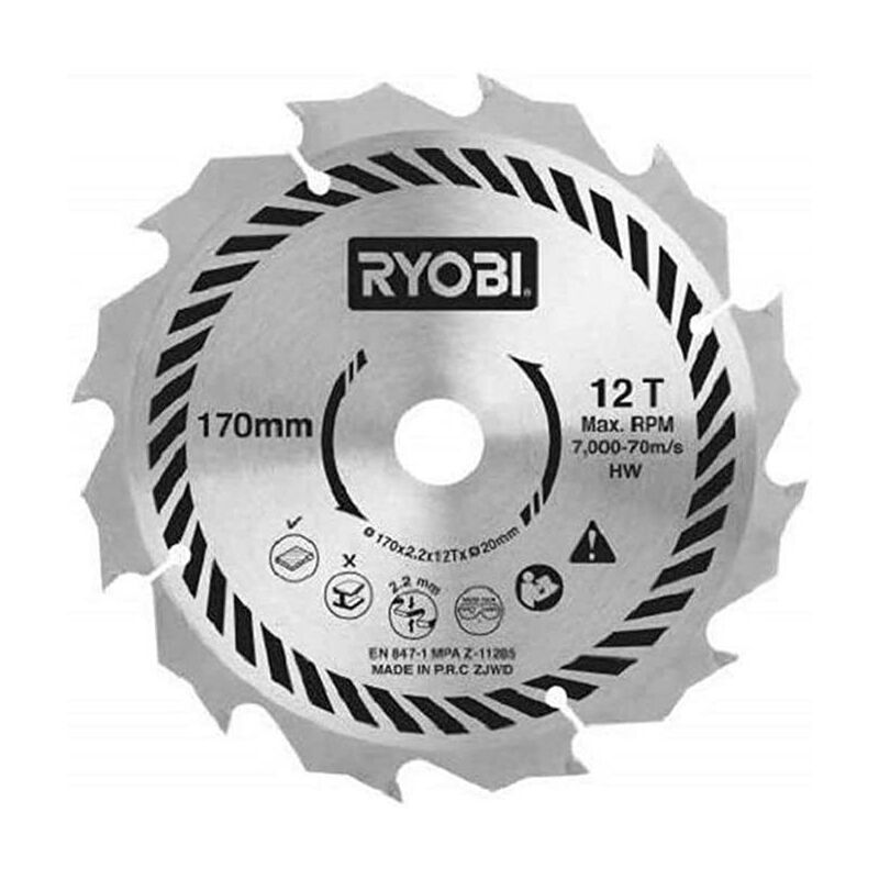 Lama Sega Circolare TCT 76mm - 24 Denti Per Legno, Plastica, PVC E Compensato