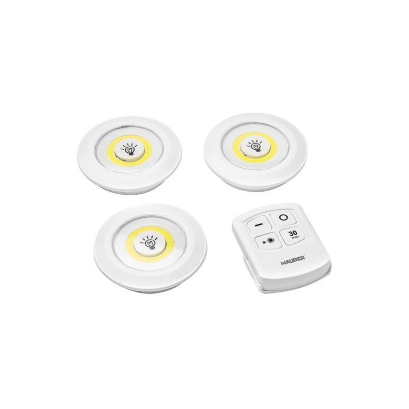 LAMPADA Faretto 3 LED in ABS a BATTERIA PER ARMADI MAURER 15 Lumen