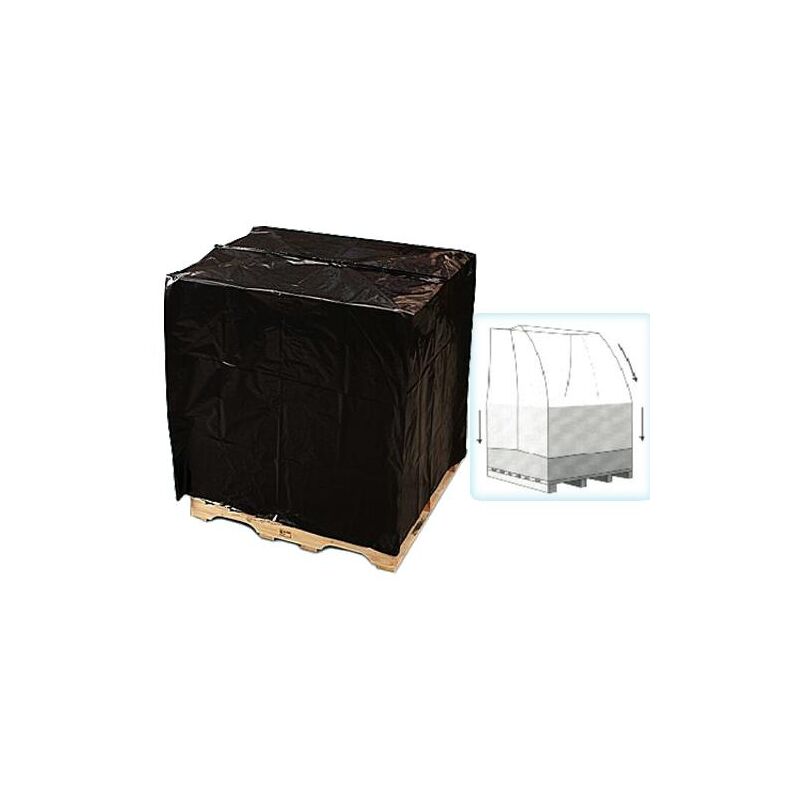 20 Fogli Copripallet In Polietilene Nero | Misure 135x75x45 Cm | Protezione Da Umidità E Polvere - Foto 6