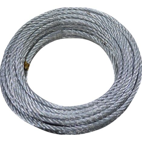 Cavo Fune Acciaio Zincata 8 Mm 100 Metri Maurer 72 Fili Carico Rottura 2000 Kg