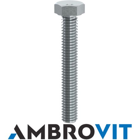 VITE TE INTERO FILETTO 12X 25MM CL.8.8 ZINCATA 100 PZ