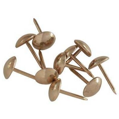 Chiodini Per Tappezzeria 30 Pz - Testa Piana Decorativa Bronzo, 11x17mm - Foto 8