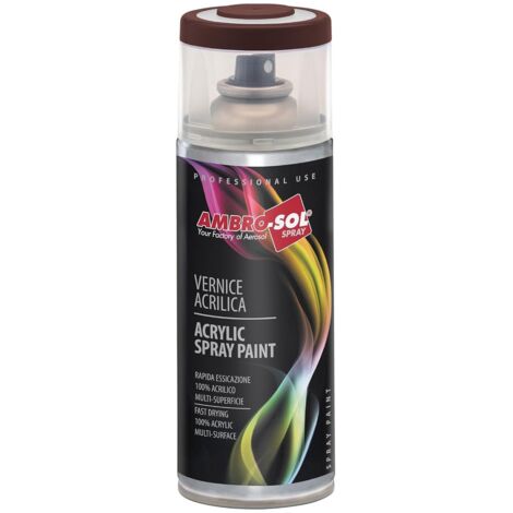 Bomboletta ambro-sol vernice spray 400ml acrilico ral 8017 marrone cioccolato